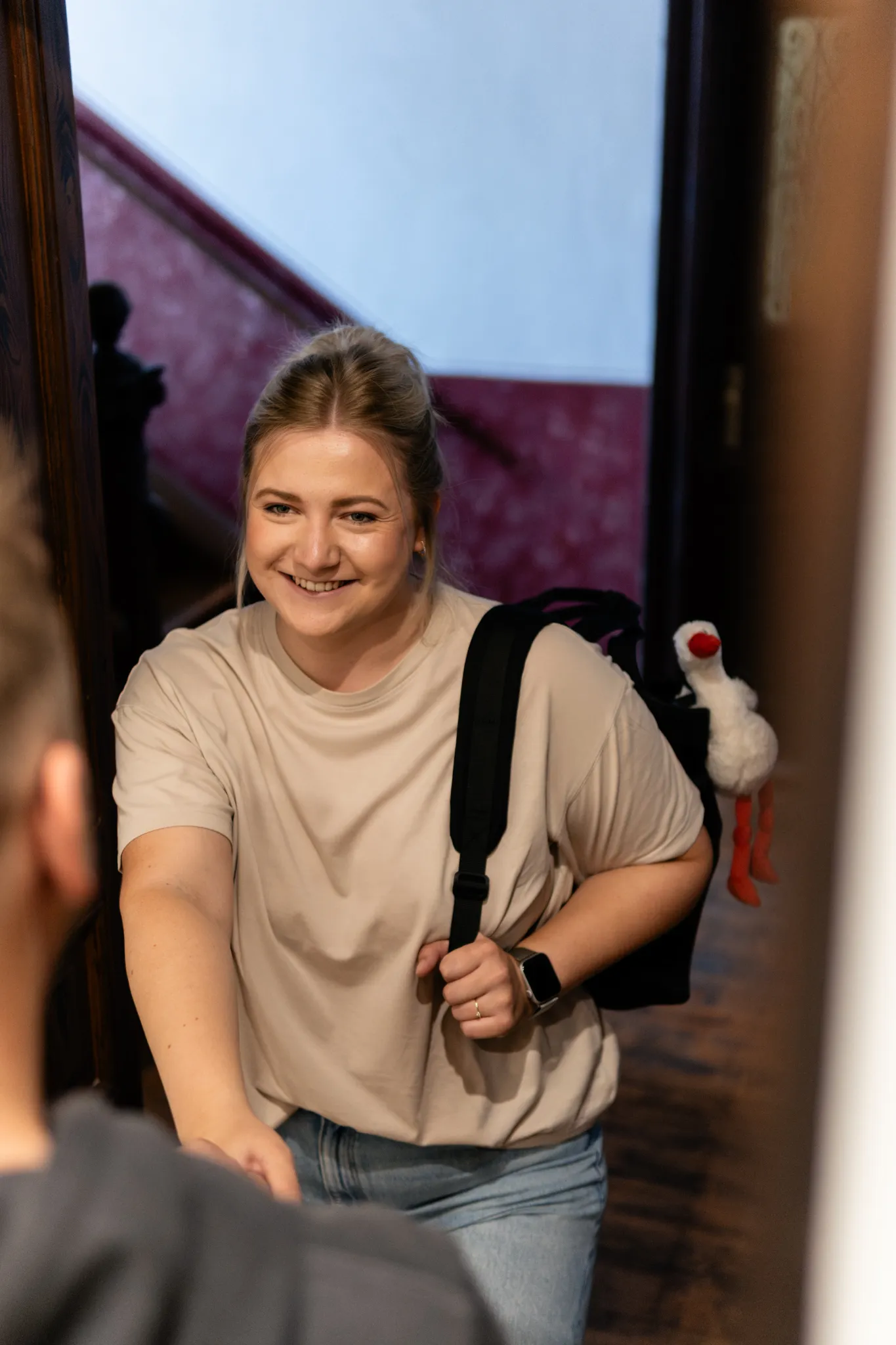 Bild von Luisa bei einem Hausbesuch